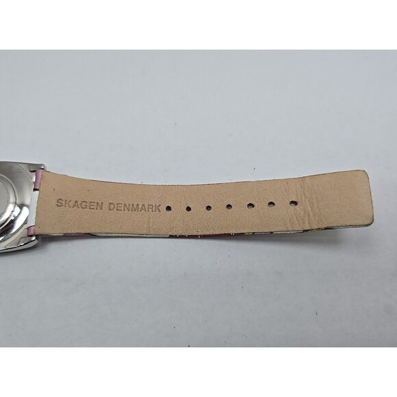 Rare Skagen Womens Tonneau Slim New Battery Bright Spring Strap Dress Watch